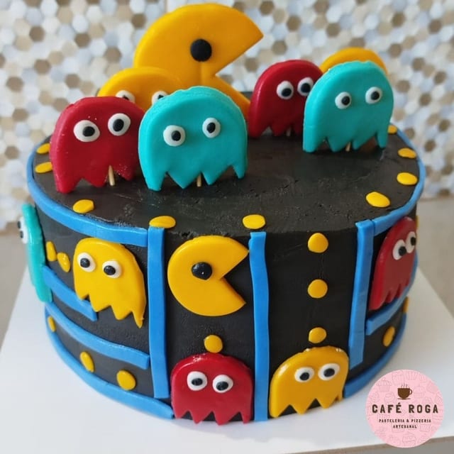 Torta temática de Pac-Man